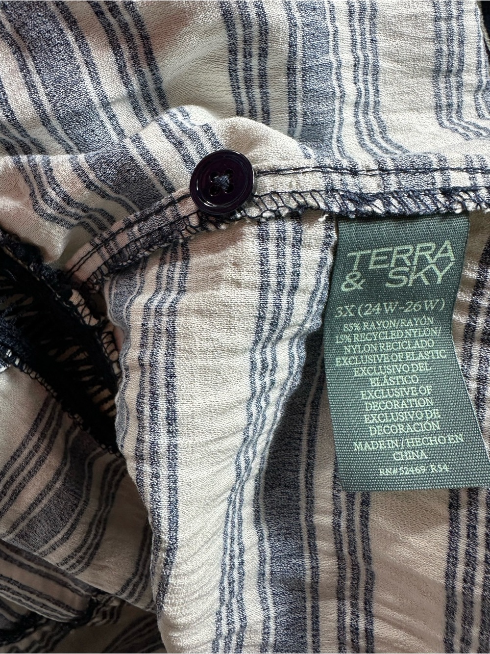 Terra & Sky Navy and White Striped Maxi with Red Bow Belt - Picture 10 of 11